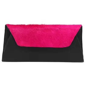 Fold Clutch - Black Fuchsia