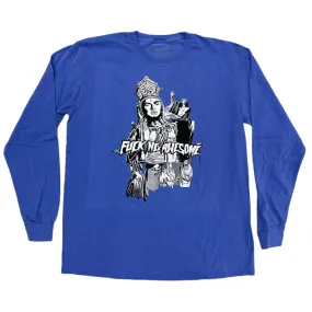 FUCKING AWESOME MOVIE POSTER L/S TEE - FLO BLUE