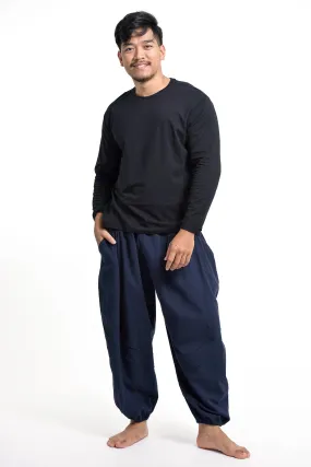 Genie Men's Cotton Harem Pants in Navy