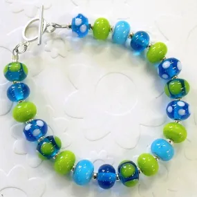 grass and sky mini bead bracelet