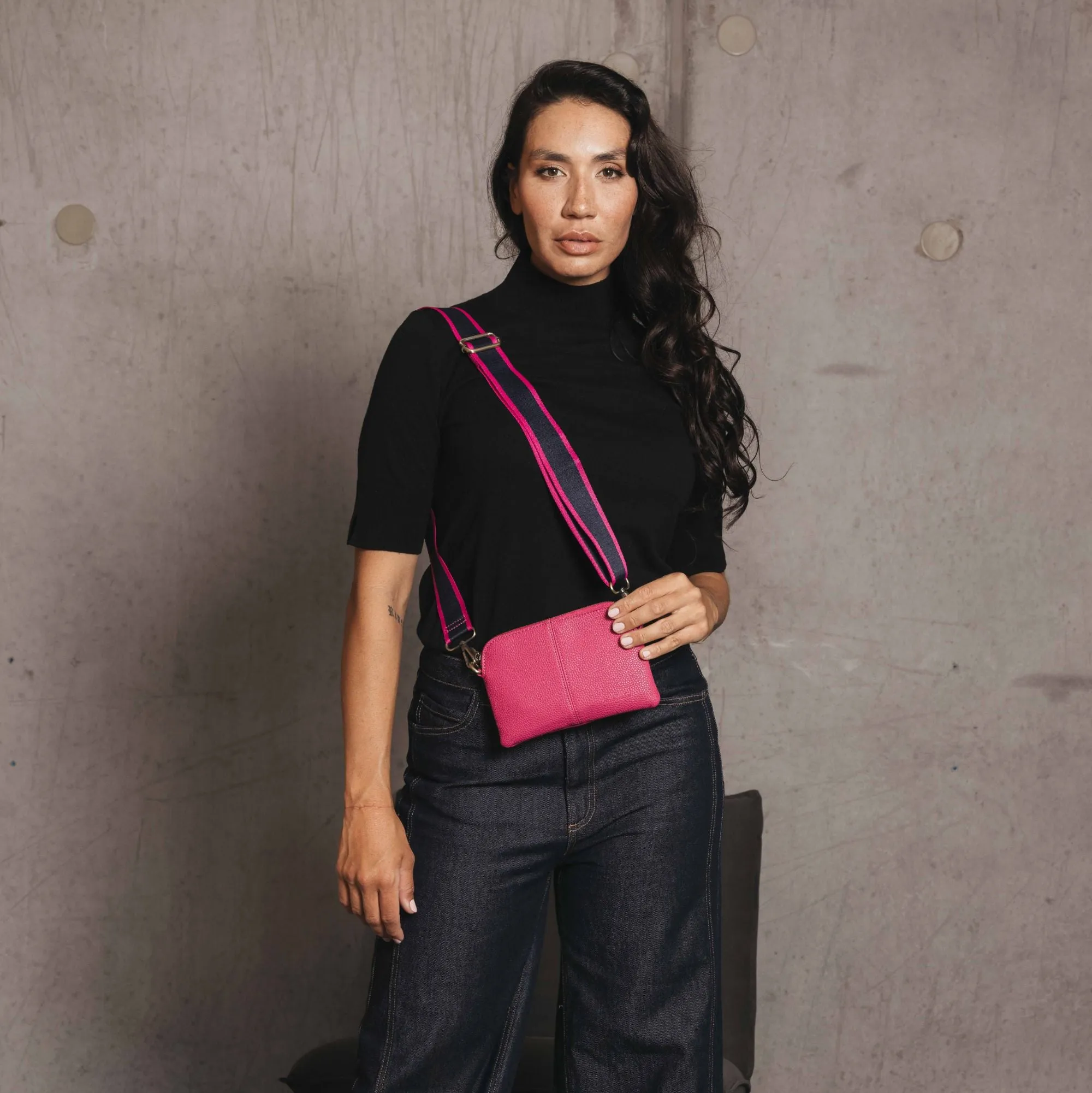 Harper Fuschia Mini Crossbody