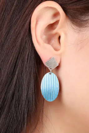 Hema Oval earrings, blue