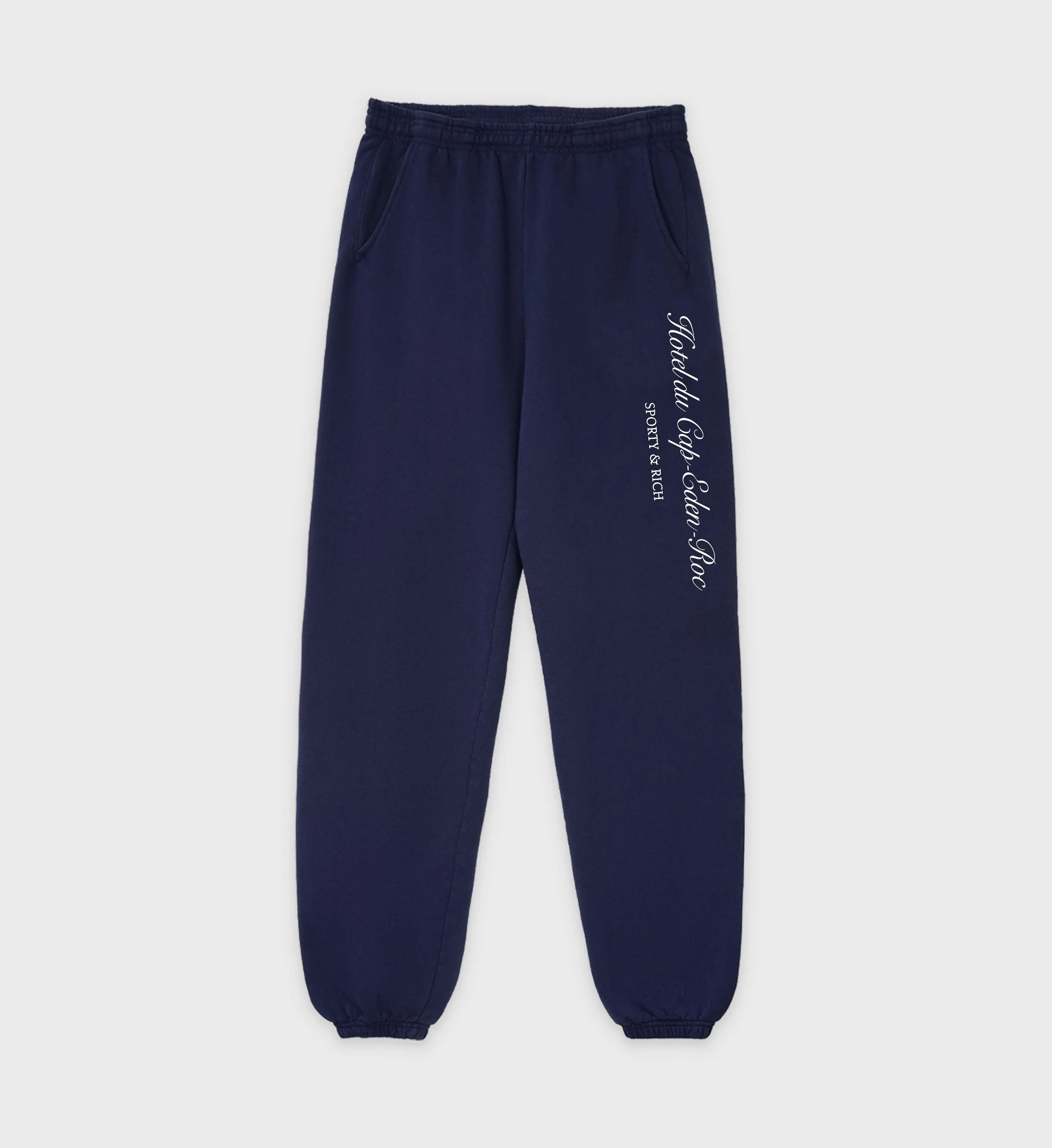 Hotel du Cap Cursive Sweatpant - Navy/White