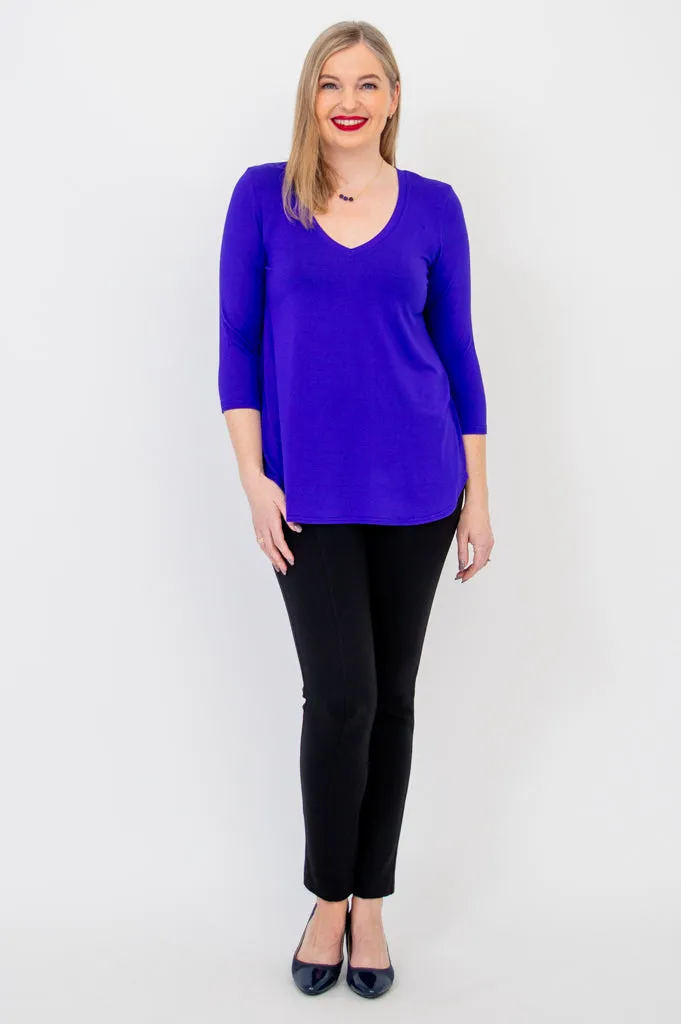 Jackie 3/4 Sleeve, Violet, Bamboo