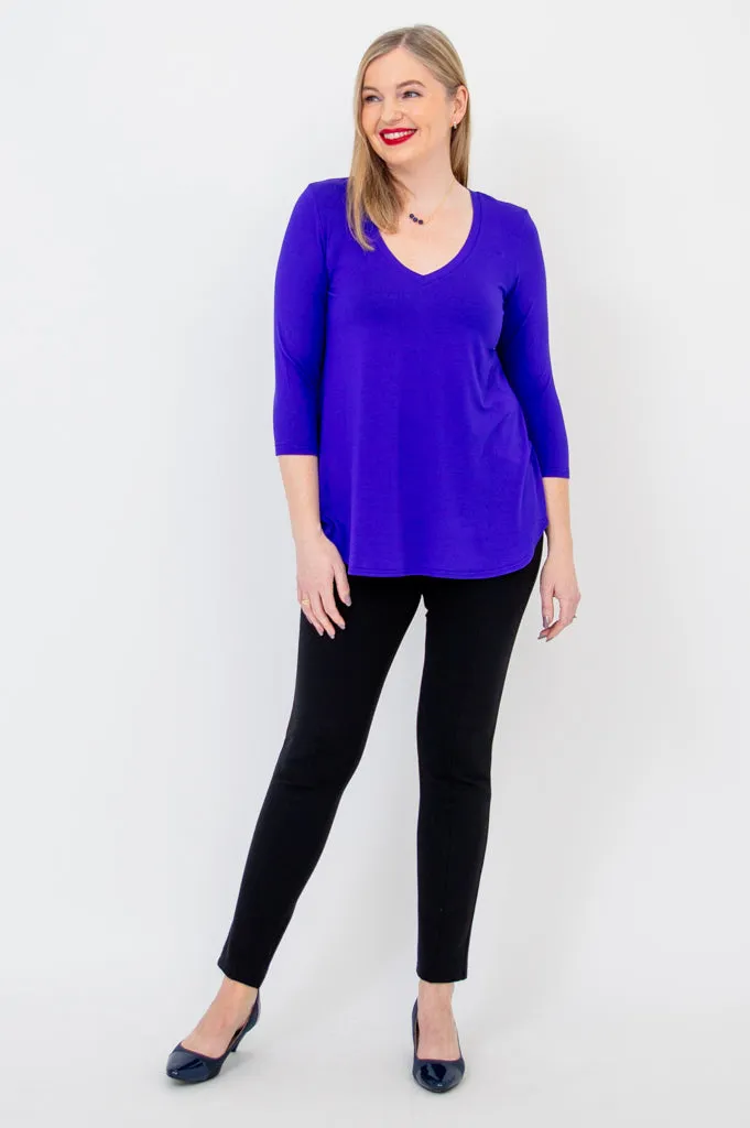 Jackie 3/4 Sleeve, Violet, Bamboo