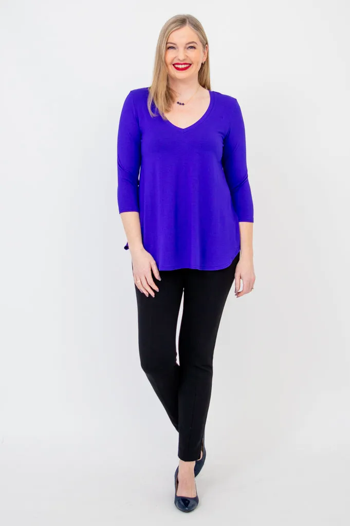 Jackie 3/4 Sleeve, Violet, Bamboo