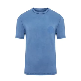 Jacob Cohen Garment Dyed Embossed Badge Short Sleeve T-shirt (Blue)