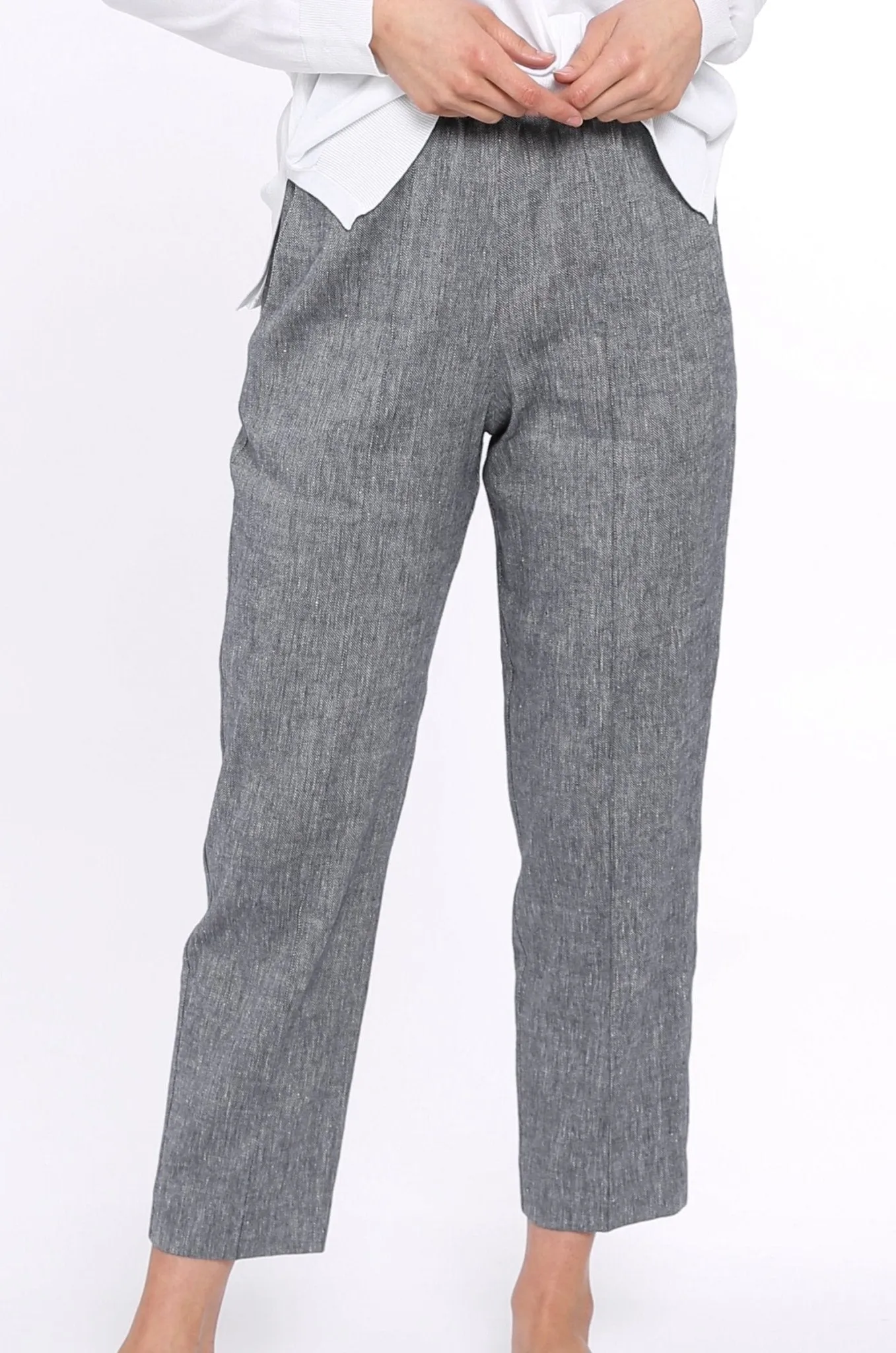 JANICE PANT IN LINEN-COTTON INDIGO