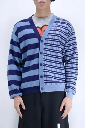 Kenzo Striped Merino Wool Cardigan - Blue