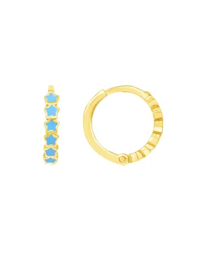 Kid Star Huggies - Blue 14K