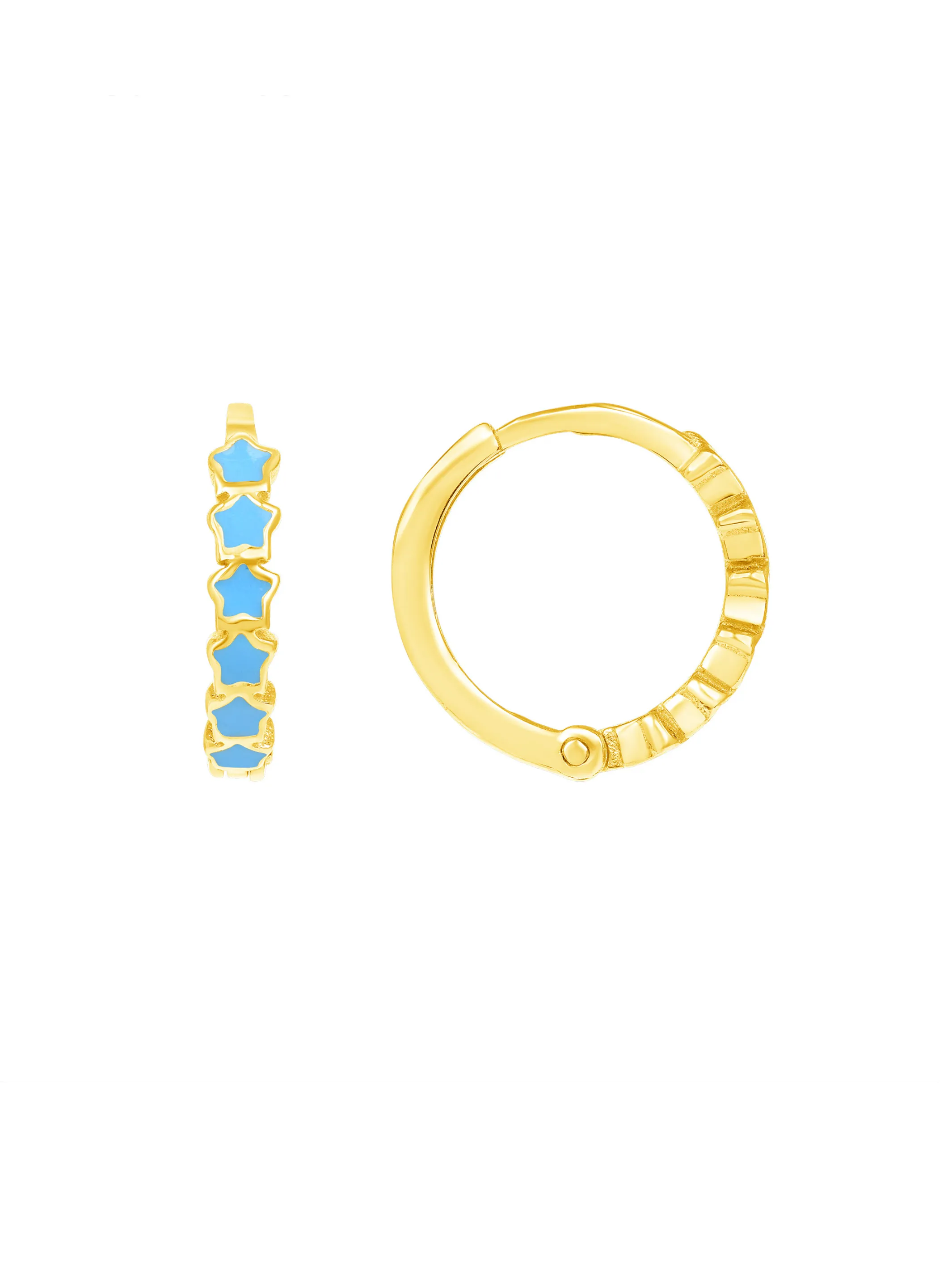 Kid Star Huggies - Blue 14K