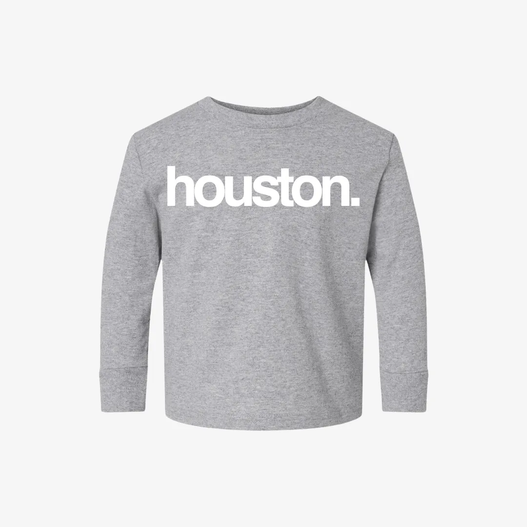 kids premiumgoods. houston. l/s tee (heather grey)