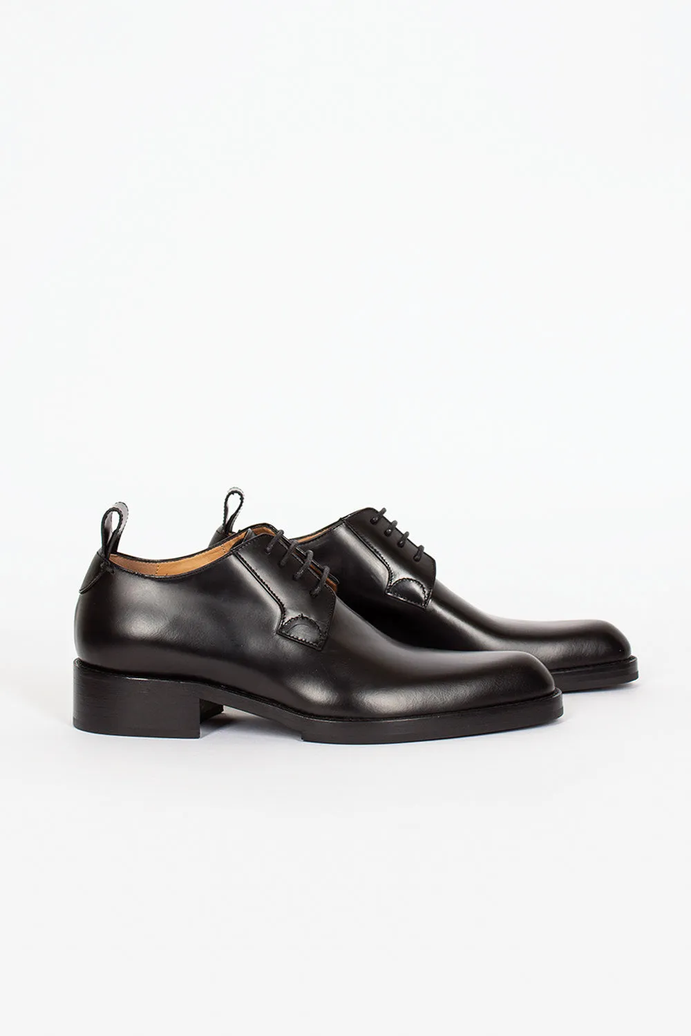 Leather Derby Shoes Black