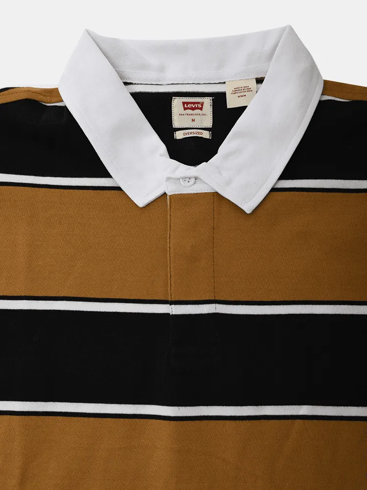 Levi's Sport Rugby Polo Shirt - Caviar Stripe