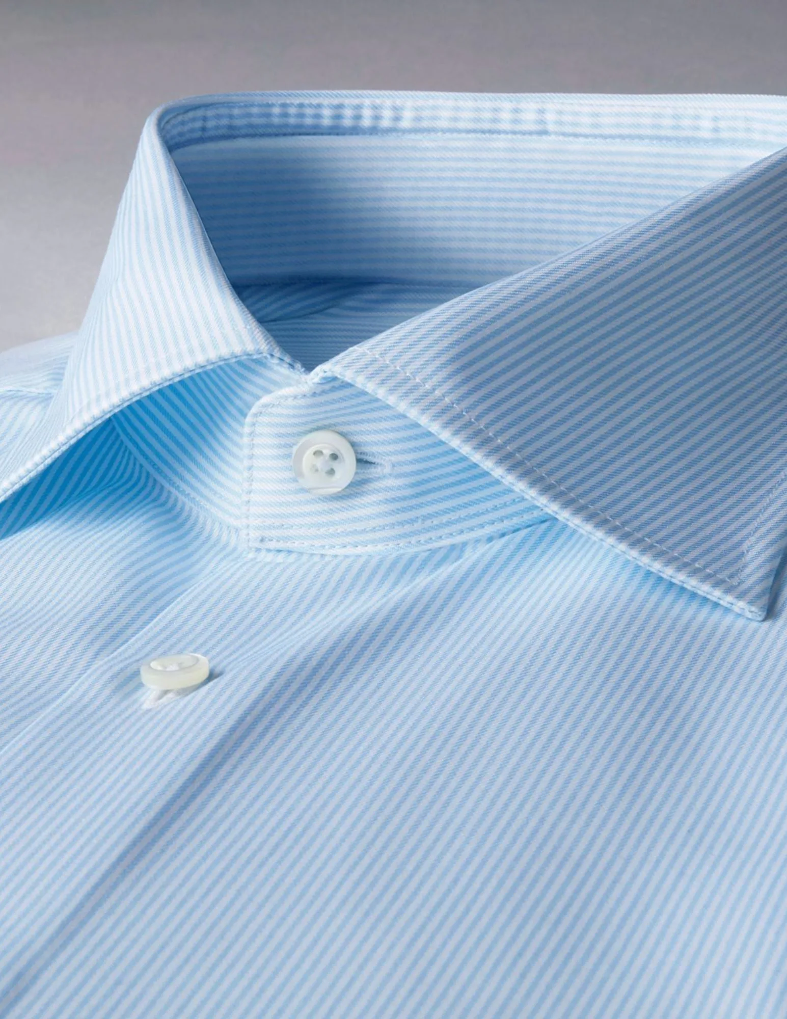 Light Blue Pinstriped Shirt | Fitted Body