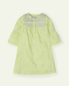 Lime Green Embroidered Tunic