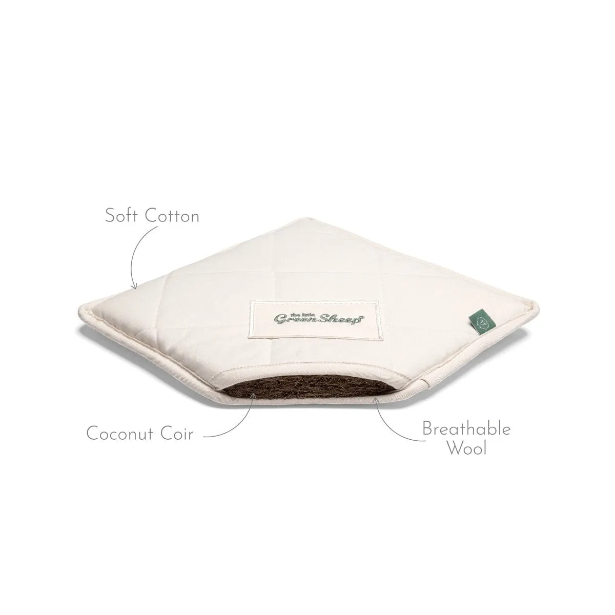 Little Green Sheep Natural Carrycot Mattress to fit Nuna Mixx