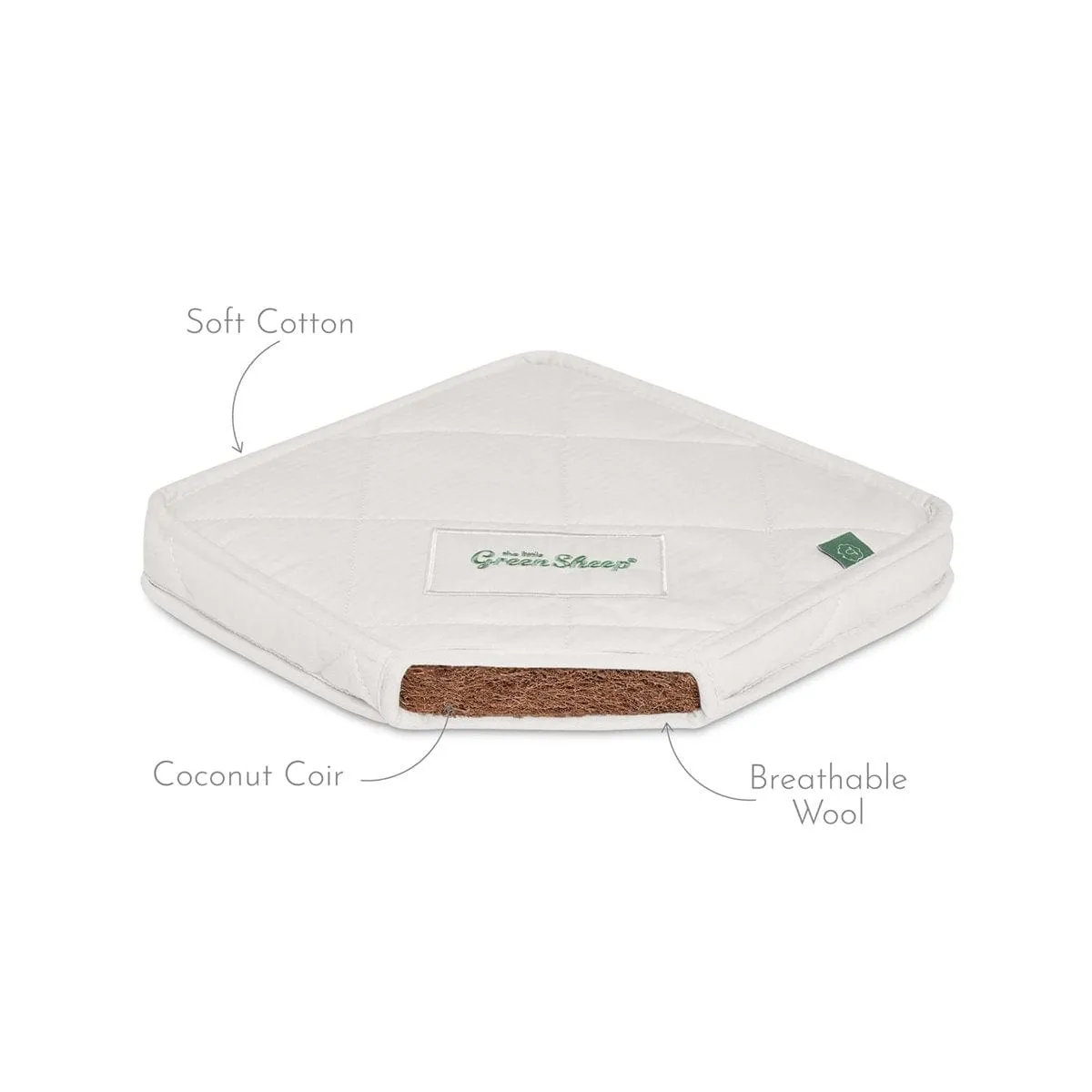 Little Green Sheep Natural Crib Mattress to fit Lua M&P Crib