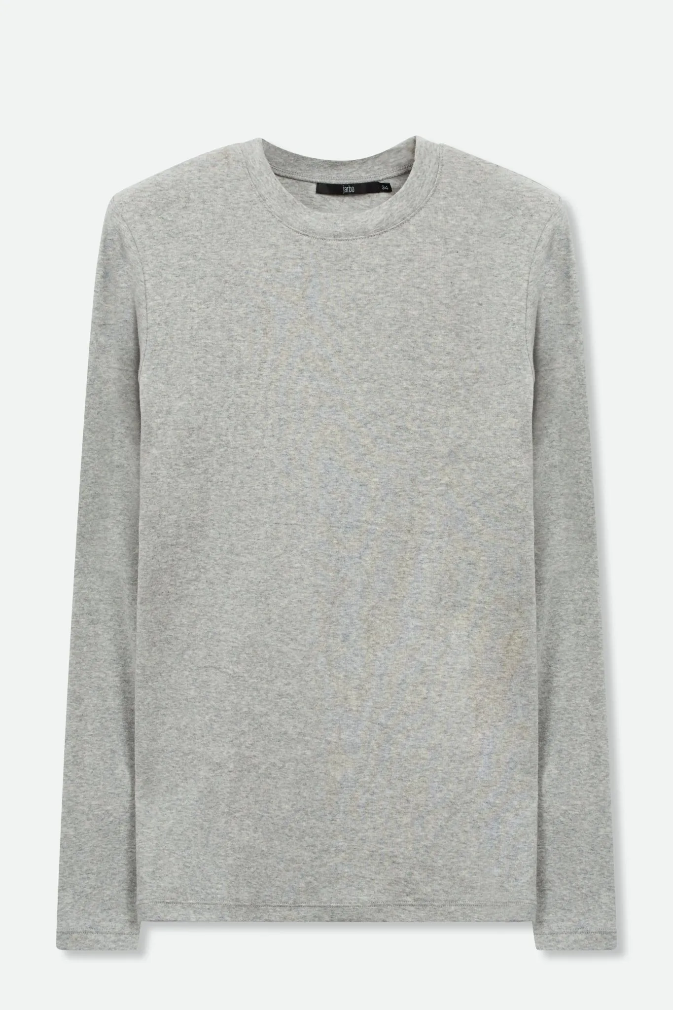 LONG SLEEVE CREW IN HEATHERED PIMA COTTON