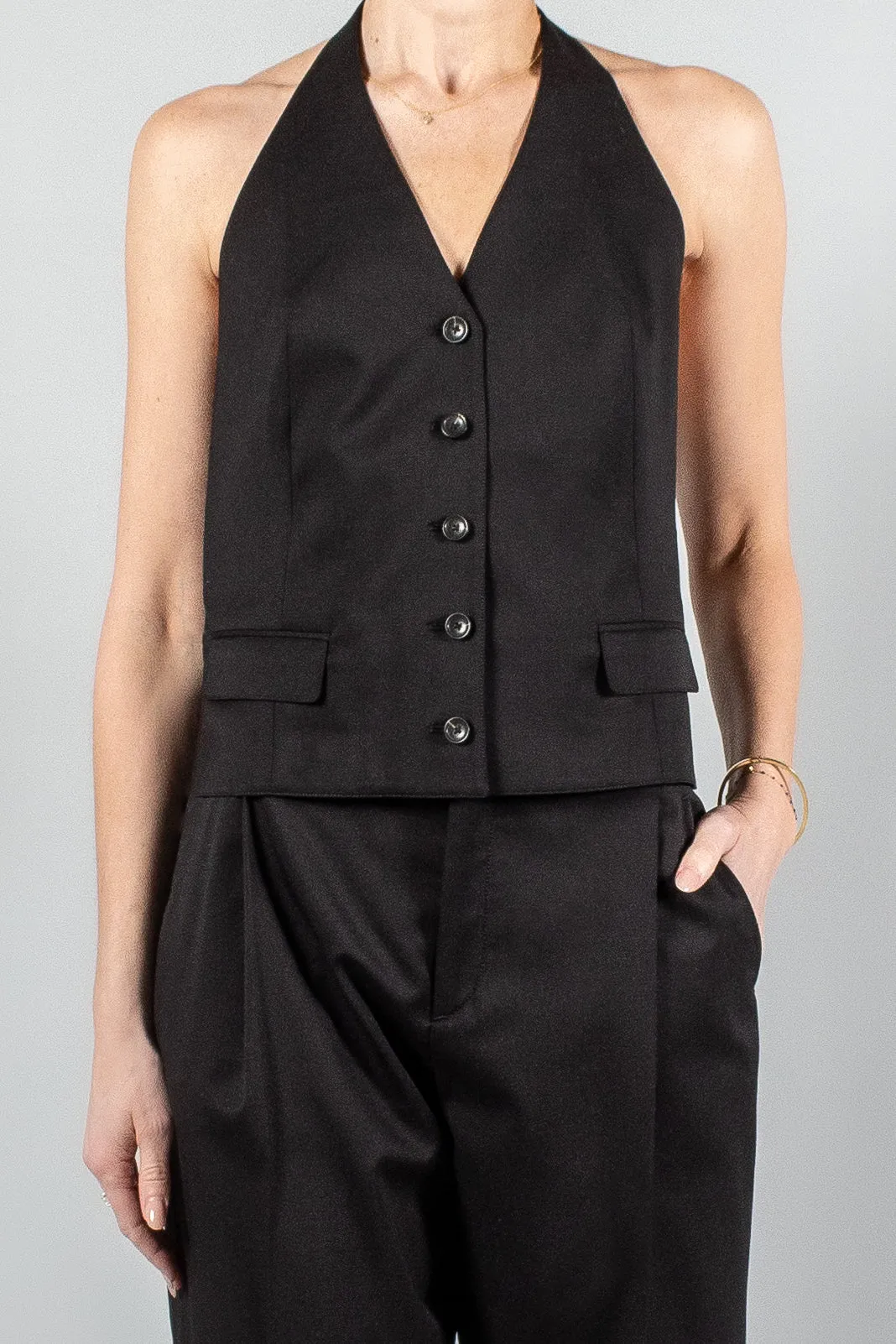 Maria Mcmanus Halter Neck Backless Vest