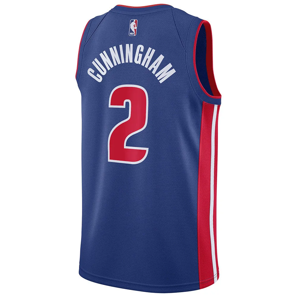 Men's Detroit Pistons Cade Cunningham Icon Edition Jersey - Blue