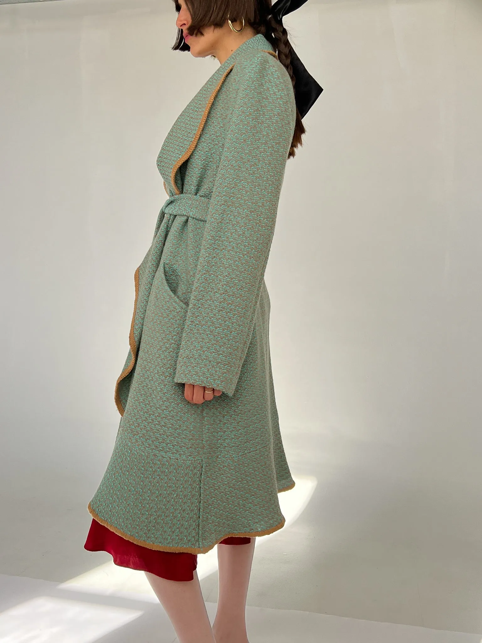 Missoni Aqua Wrap Knit Coat (L)