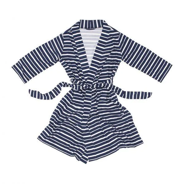 Mummy Robe Cardi - Blue Stripe