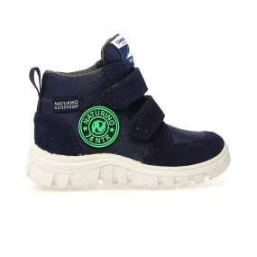 Naturino (Sizes 28-32) Geminae Navy/Green Patch Mid Waterproof