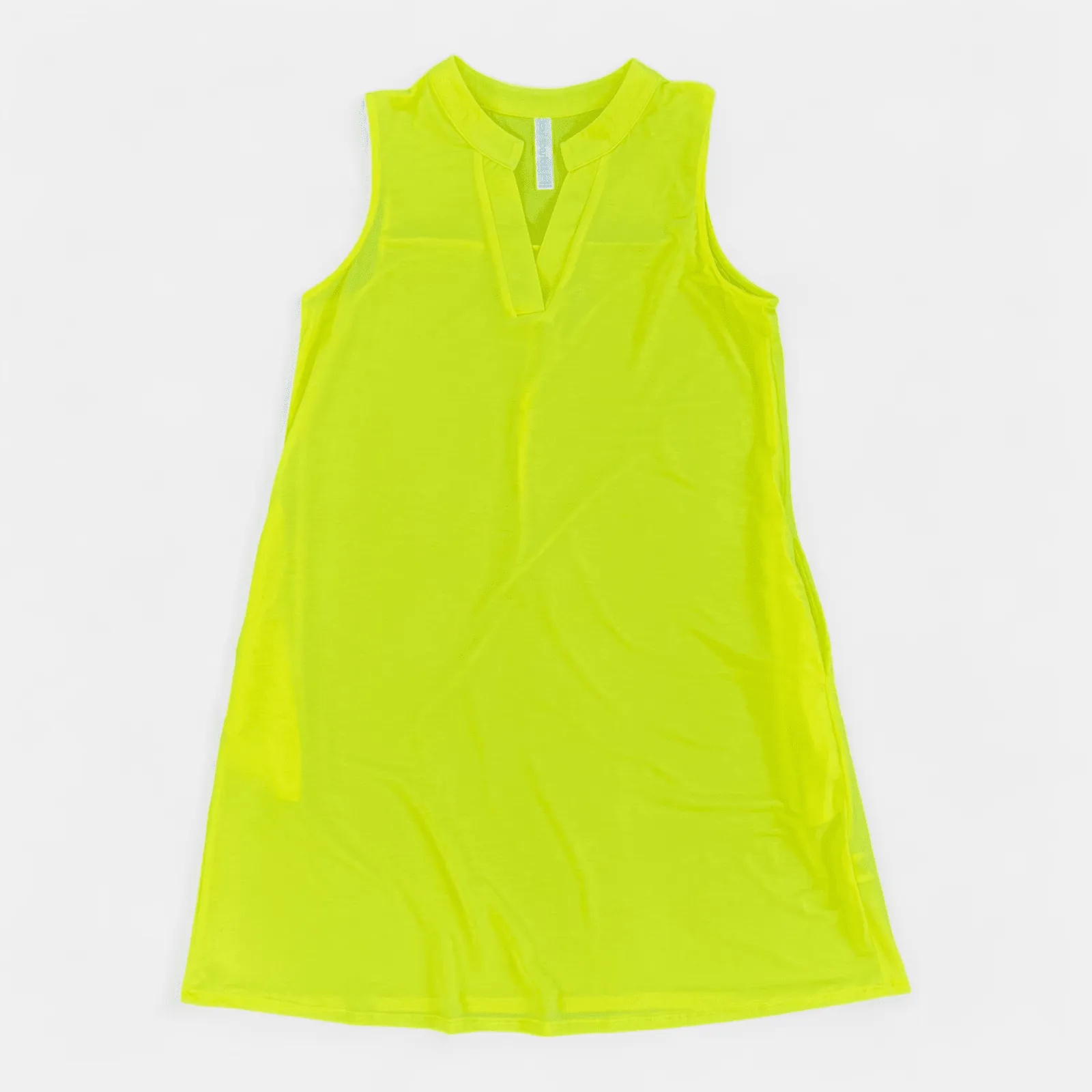 Neon Yellow Lizzy Tank Dress [NO RETURNS]