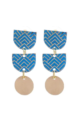 Nutan Earrings, blue - Wholesale