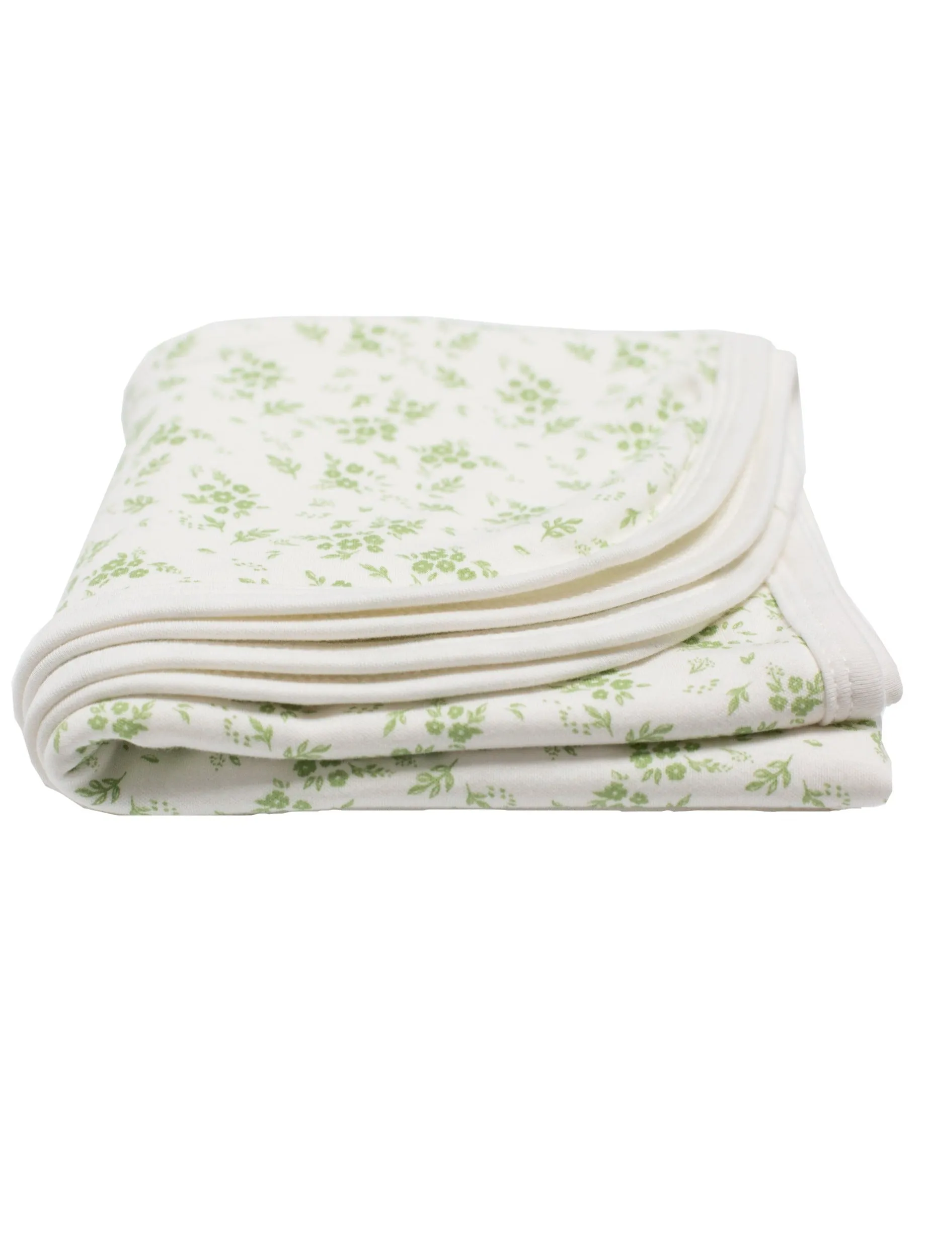 Organic Cotton Baby Blanket, Apple Floral