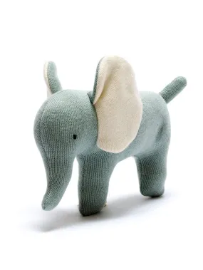 Organic Cotton Teal Elephant Toy