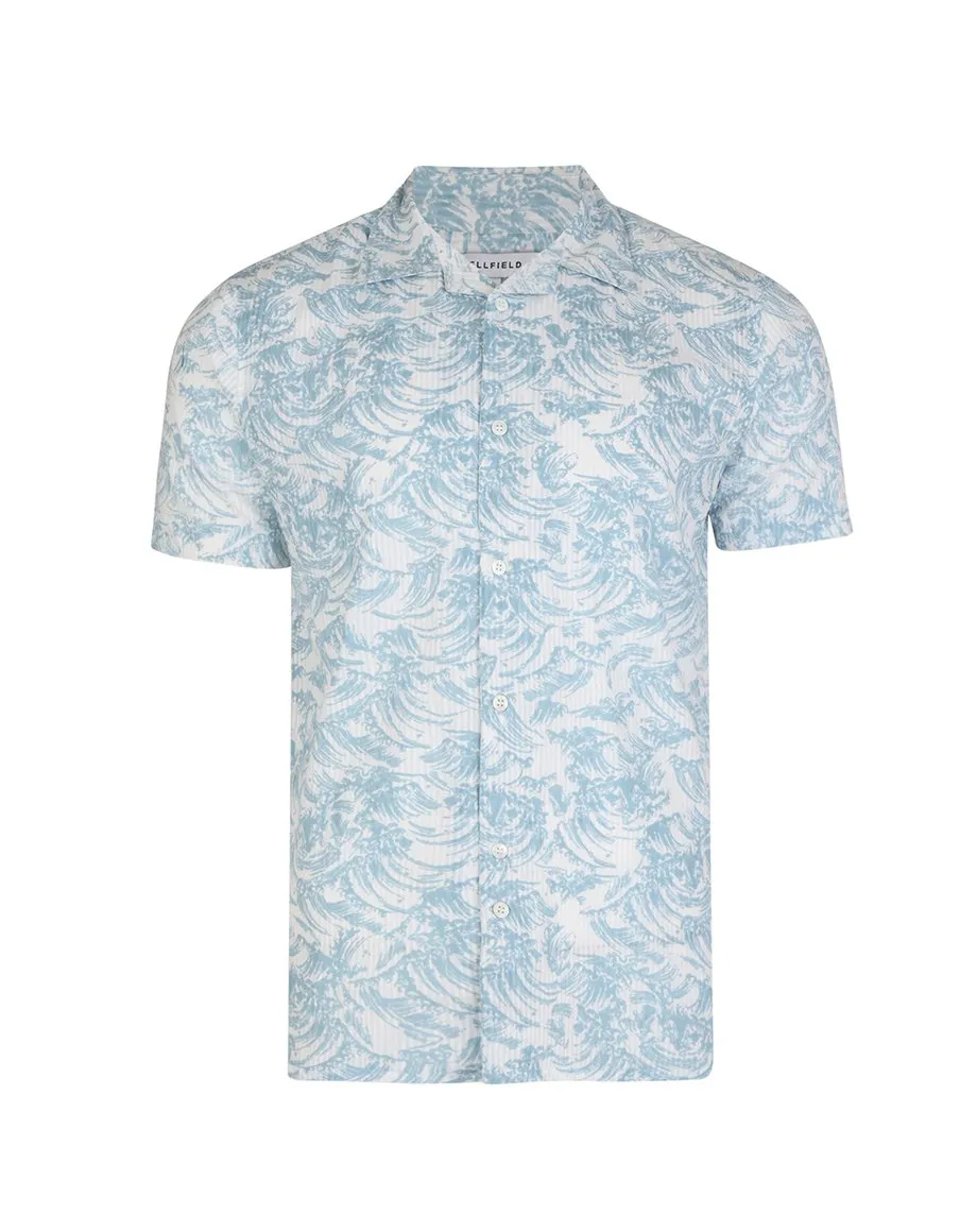 OSHIMA MENS SHIRT | WHITE / BLUE