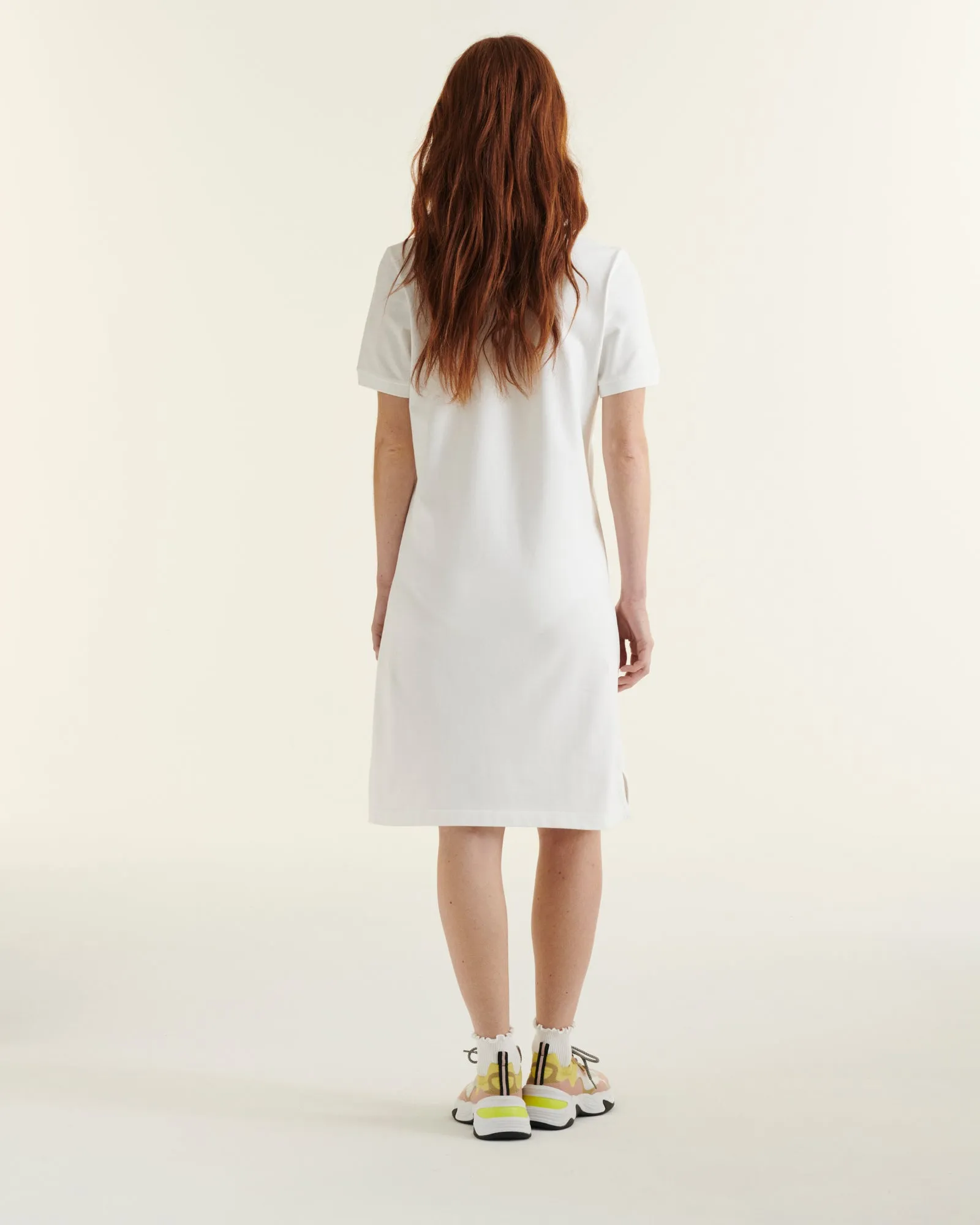 Palma organic cotton polo dress White