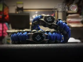 Paracord - Masonic Bracelet (Blue and Camo) II