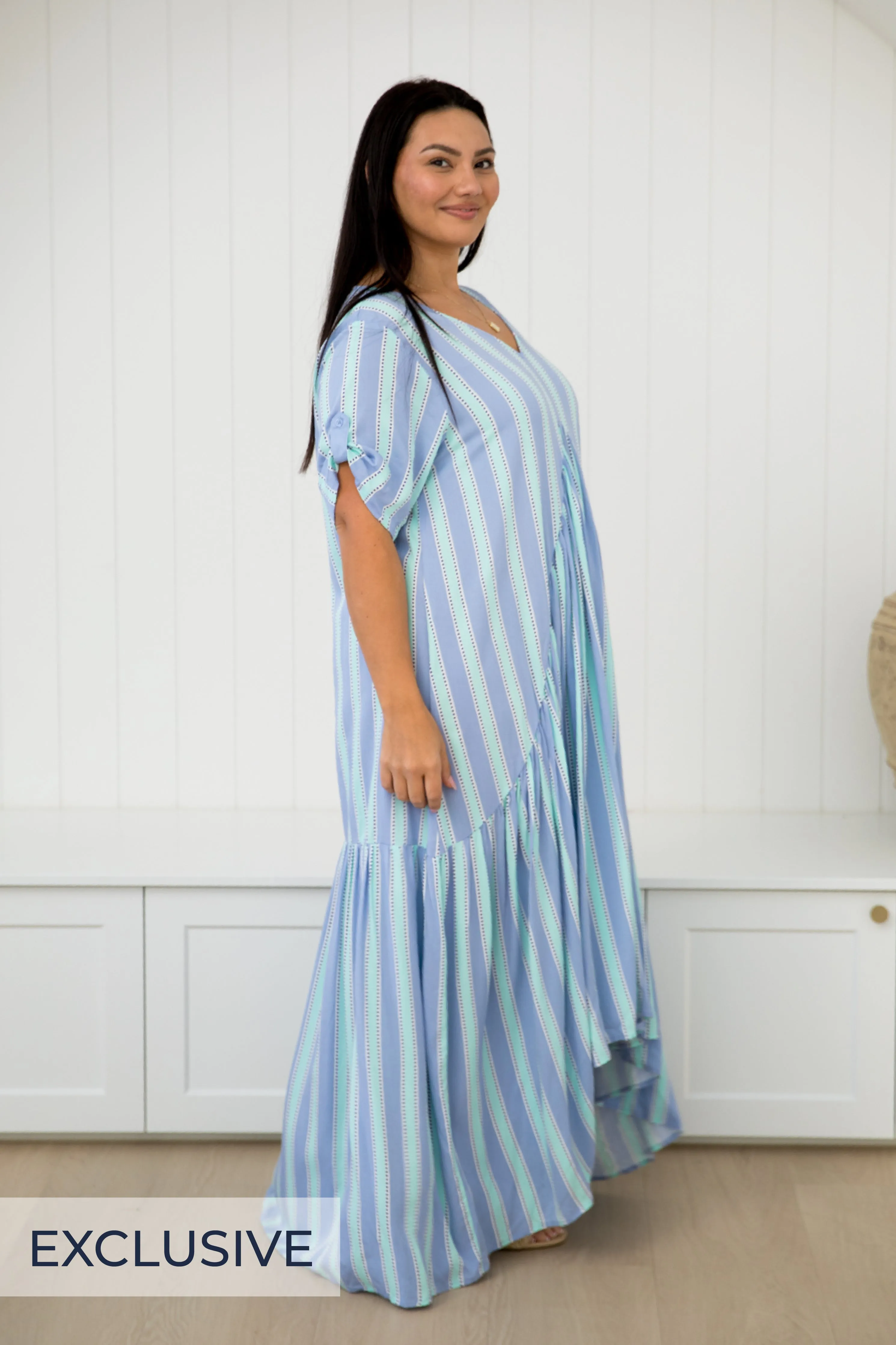 Peak Maxi Dress in Blue Eternity