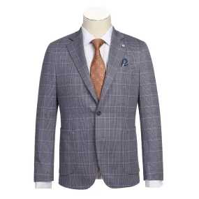 Pellagio Blue Gray Men's Half Canvas Blazer PS23-4