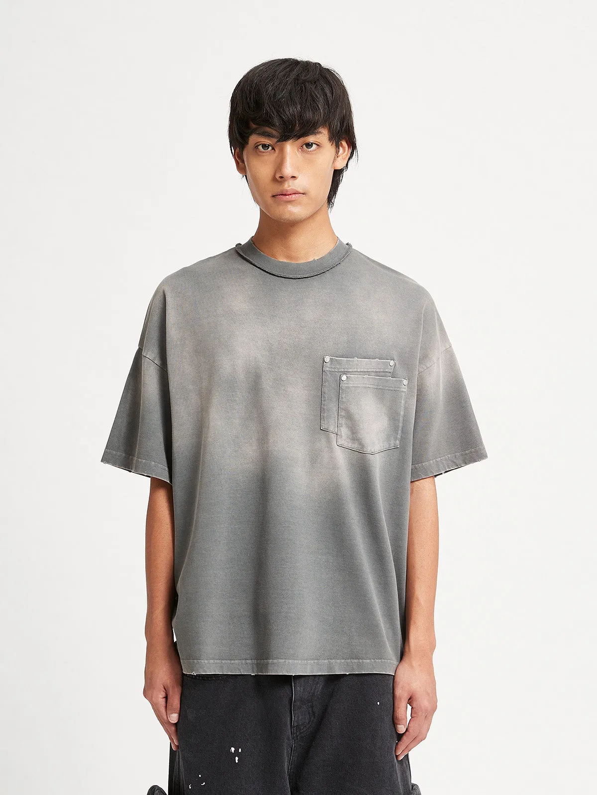 POCKET T-SHIRT ATELIER - WASHED GREY