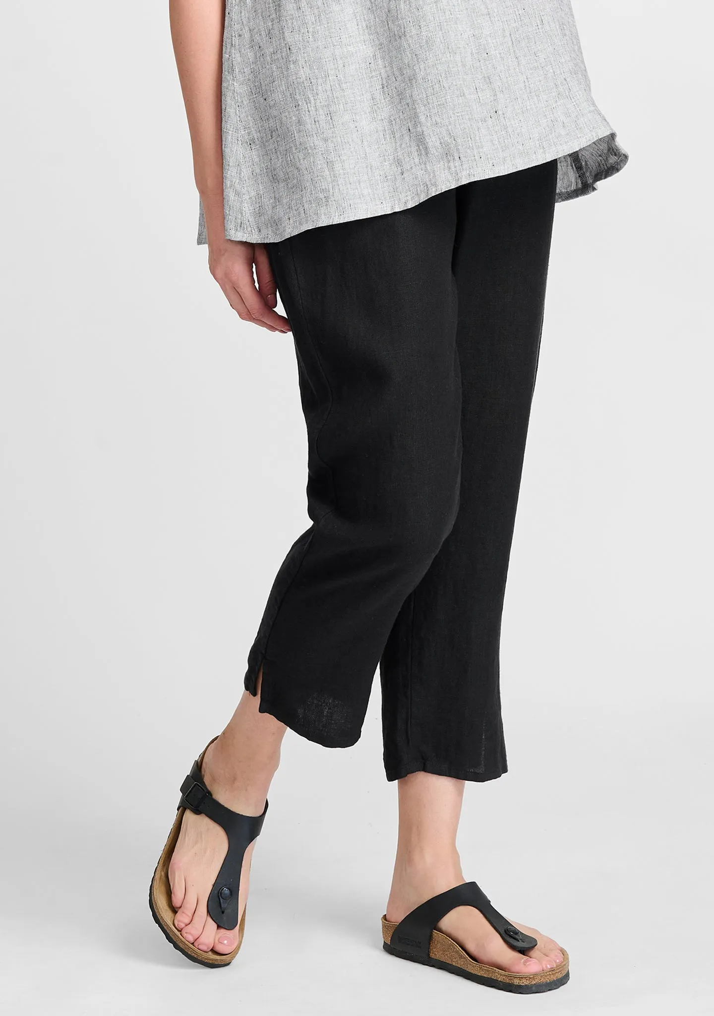 Pocketed Ankle Pant - Linen Pants