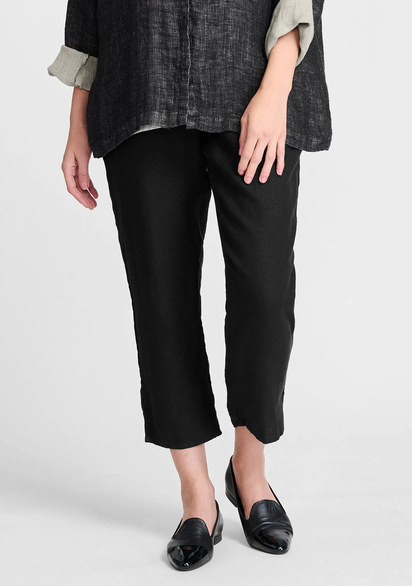 Pocketed Ankle Pant - Linen Pants