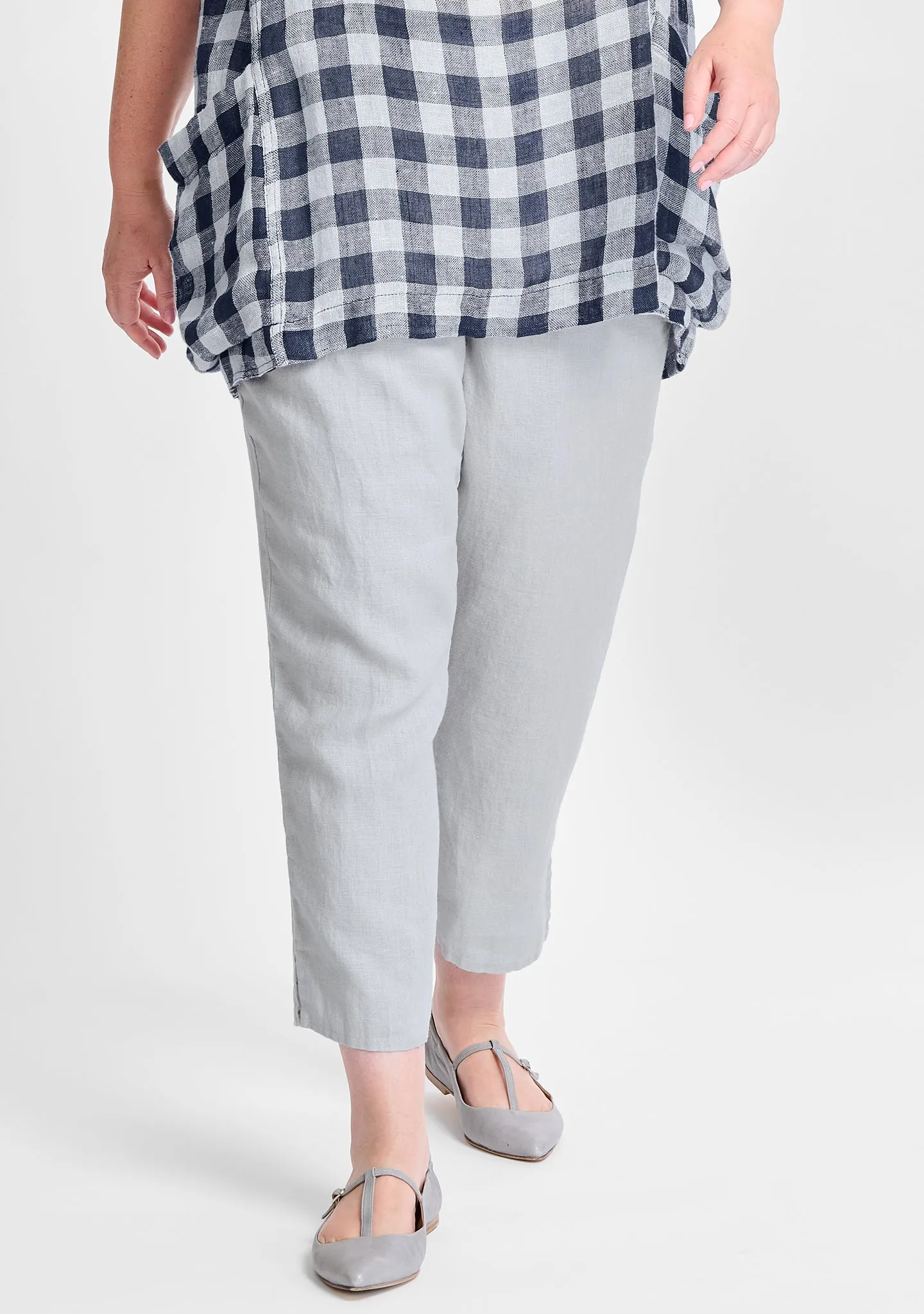 Pocketed Ankle Pant - Linen Pants