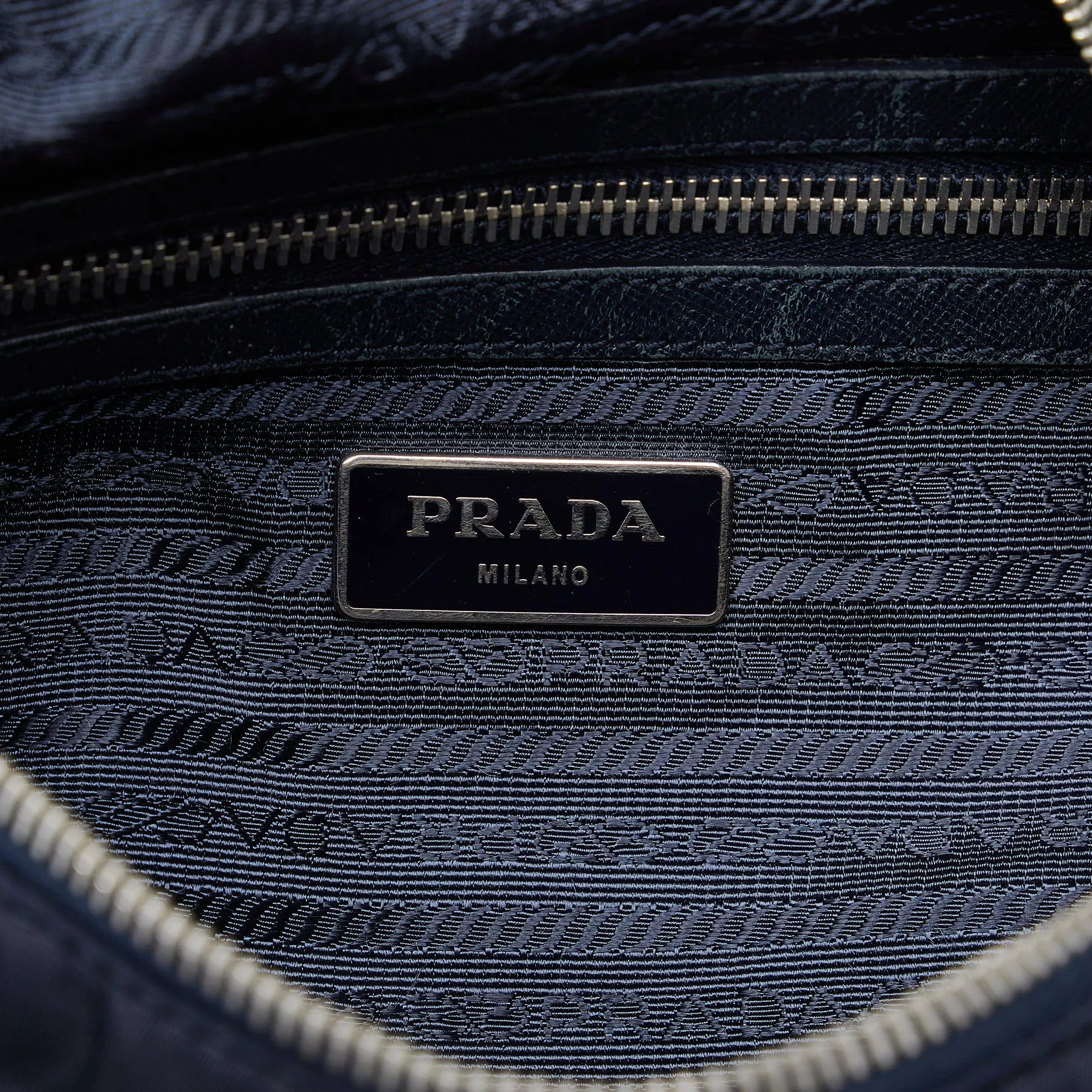 Prada Hobo Bag Blue Tessuto