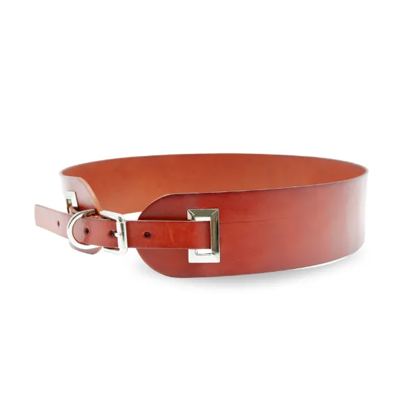 PYMBLE - Women's Tan Genuine Leather Waist Belt