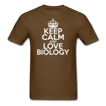 "Keep Calm and Love Biology" (white) - Men's T-Shirt