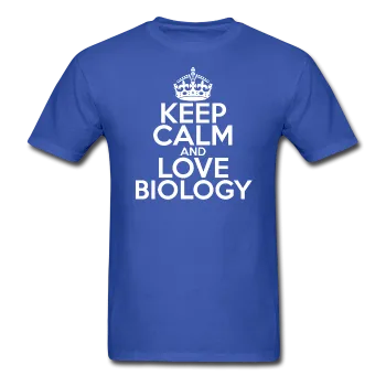 "Keep Calm and Love Biology" (white) - Men's T-Shirt