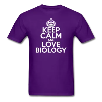 "Keep Calm and Love Biology" (white) - Men's T-Shirt