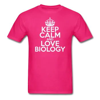 "Keep Calm and Love Biology" (white) - Men's T-Shirt