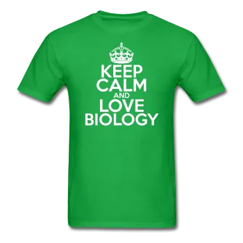 "Keep Calm and Love Biology" (white) - Men's T-Shirt