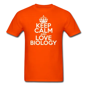 "Keep Calm and Love Biology" (white) - Men's T-Shirt