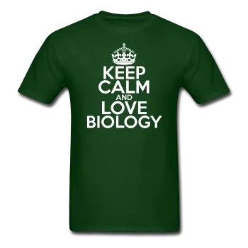 "Keep Calm and Love Biology" (white) - Men's T-Shirt